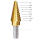 3PCS HSS Titanium Coated Step Drill Bit